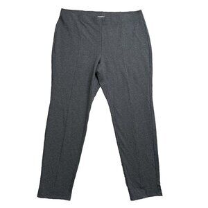 J. Jill Pure Jill Women's Ponte Tapered Pull On Stretch Ankle Pants Size L Gray